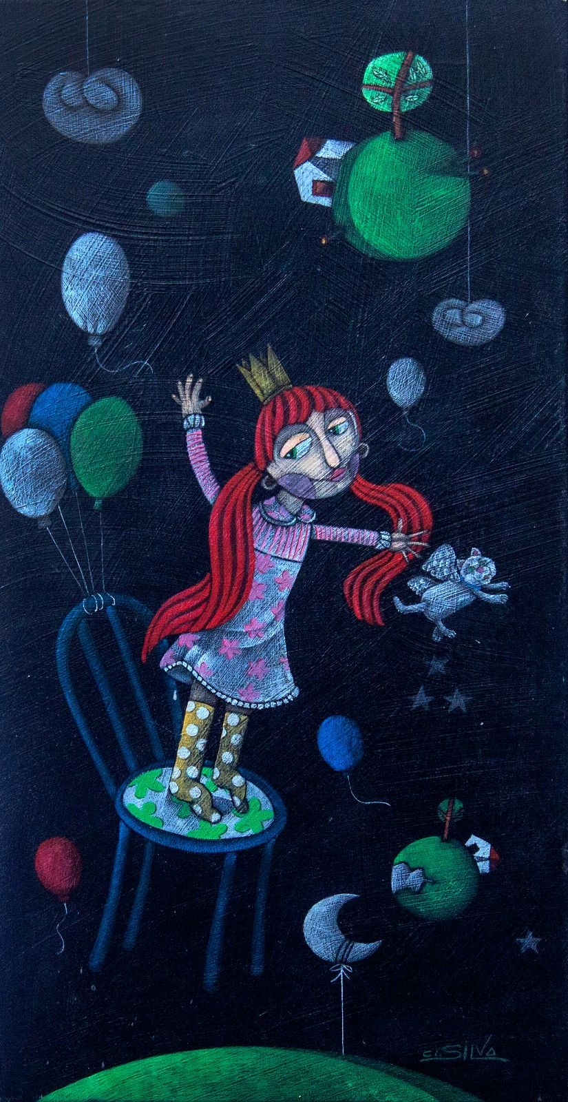 Clayton Silva - O sonho de Elisabete - Óleo sobre tela - 30x60cm - a.n.v - 2012_com_moldura
