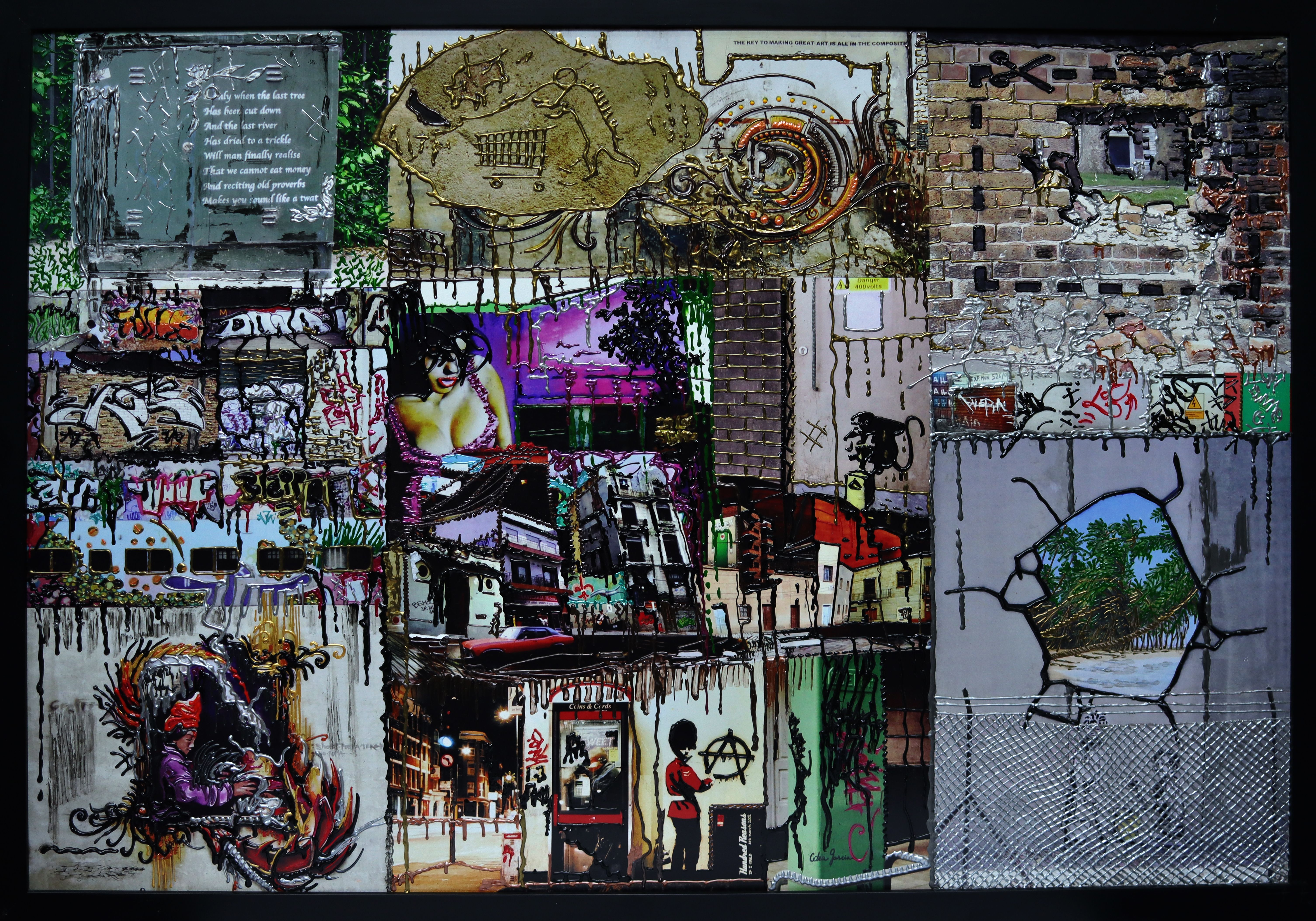 Célia Nahas - Grafite 6 - Técnica mista sobre placa - 70x100cm - a.c.i.d