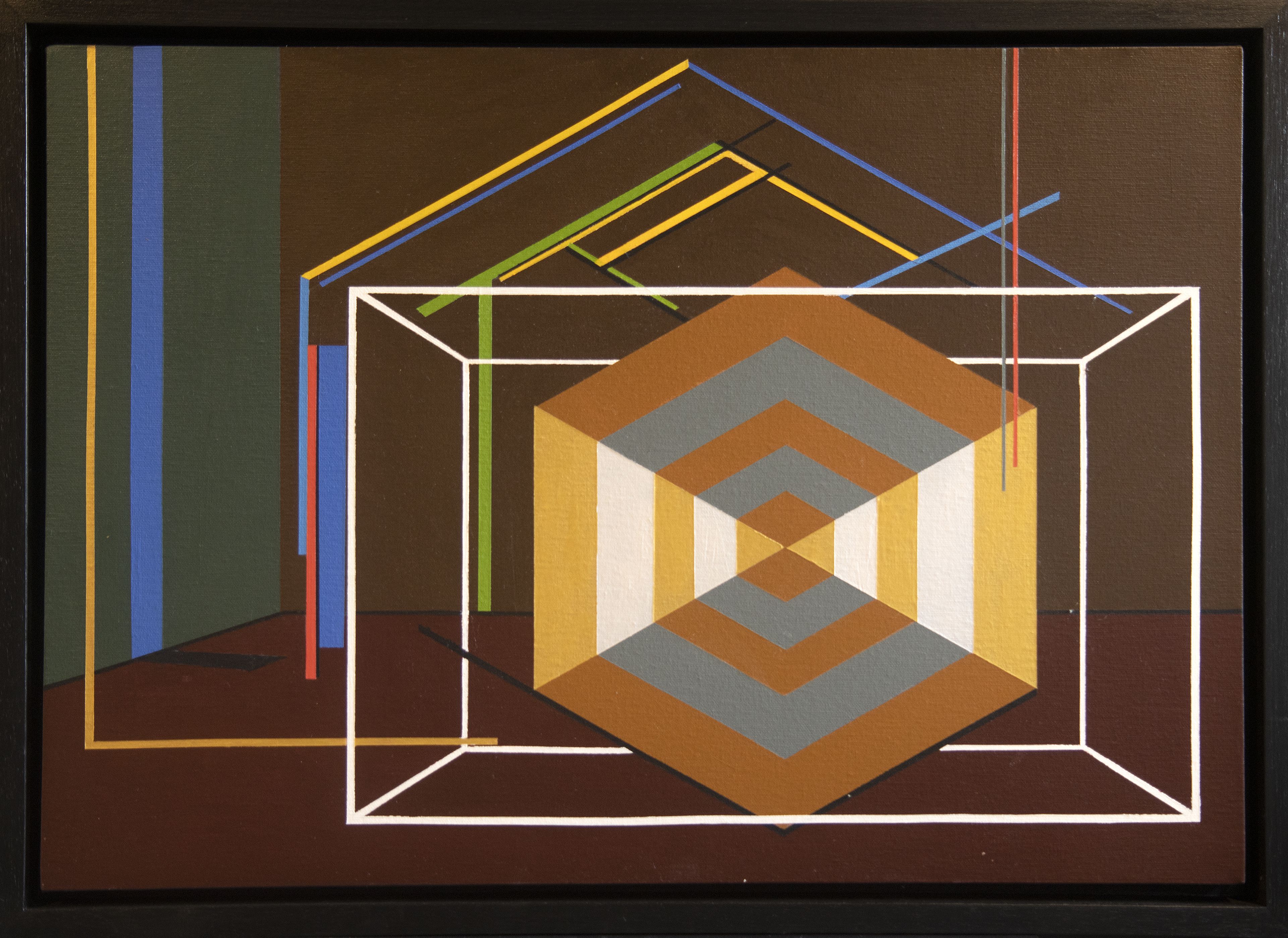 Francisco Bernard - Geométrico - Óleo sobre tela - 49x69cm - a.n.v