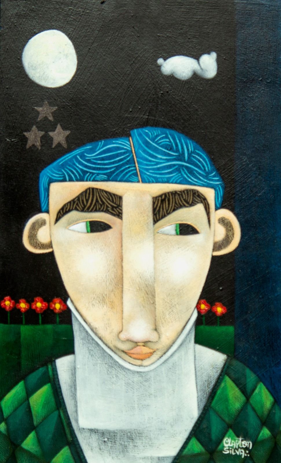 Clayton Silva - Ao Luar - Óleo sobre tela - 50x30cm - a.n.v - 2016