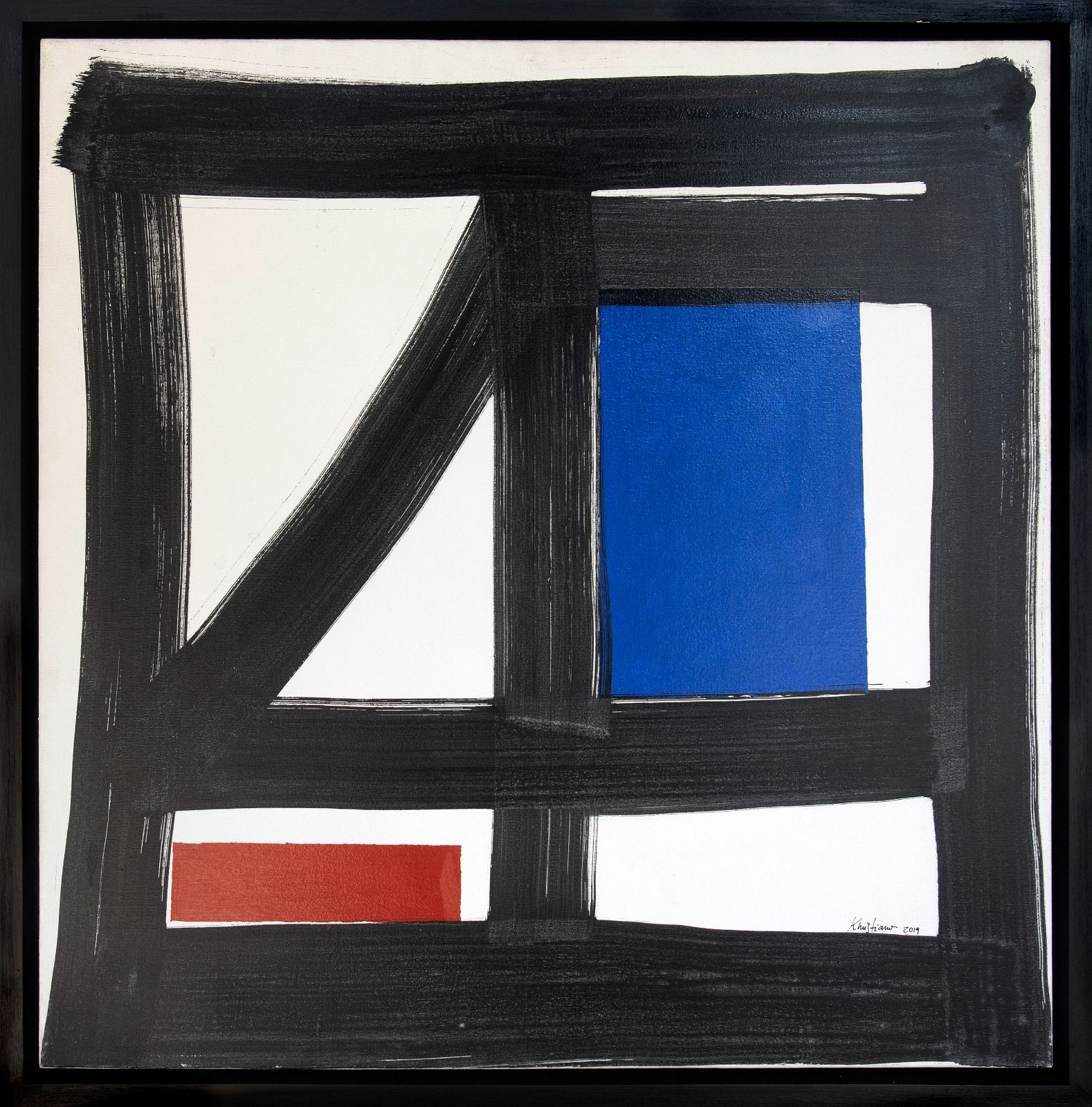 Khristianos - Geométrico - Acrílica  sobre tela - 70x70cm - a.c.i.d e verso - 2019_com_moldura