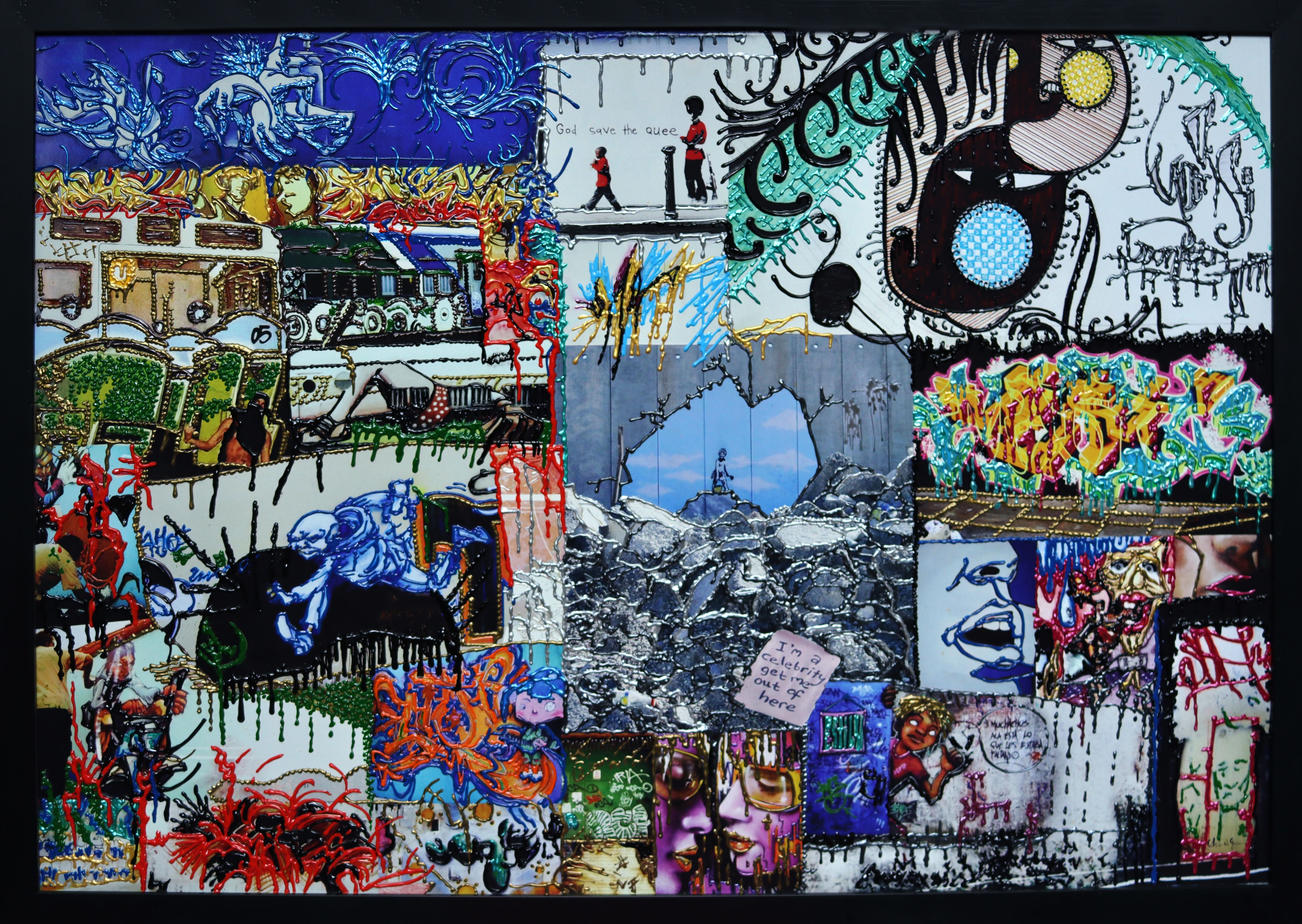 Célia Nahas - Grafite 2 - Técnica mista sobre placa - 70x100cm - a.c.i.d