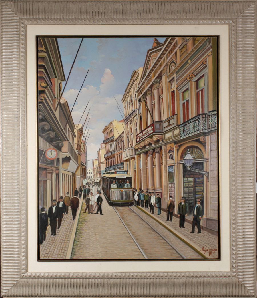 Jair Gomes - São Paulo Antigo - Óleo sobre tela - 100x80cm - a.c.i.d - 2007