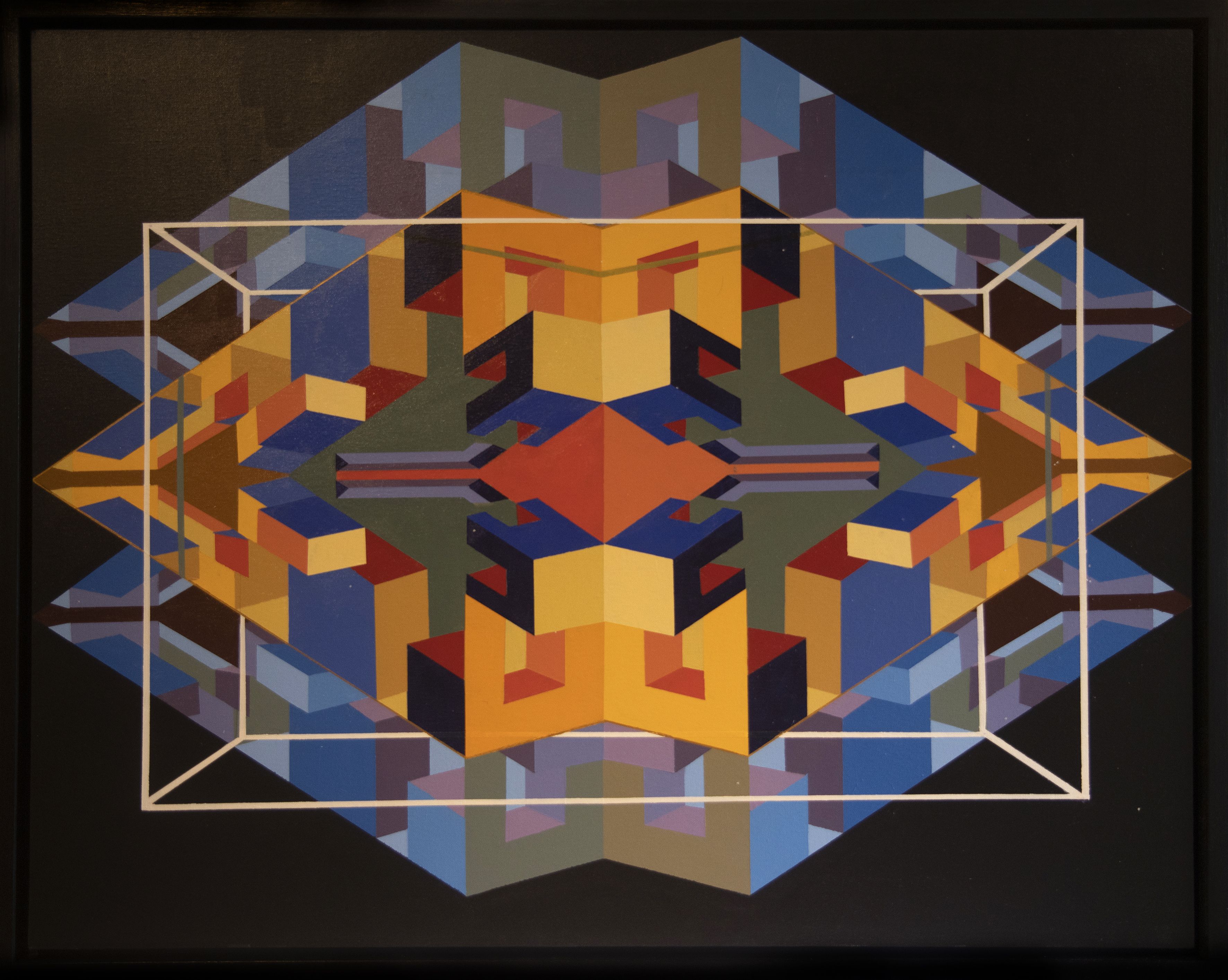 Francisco Bernard - Geométrico  - Óleo sobre tela - 80x100cm - a.n.v