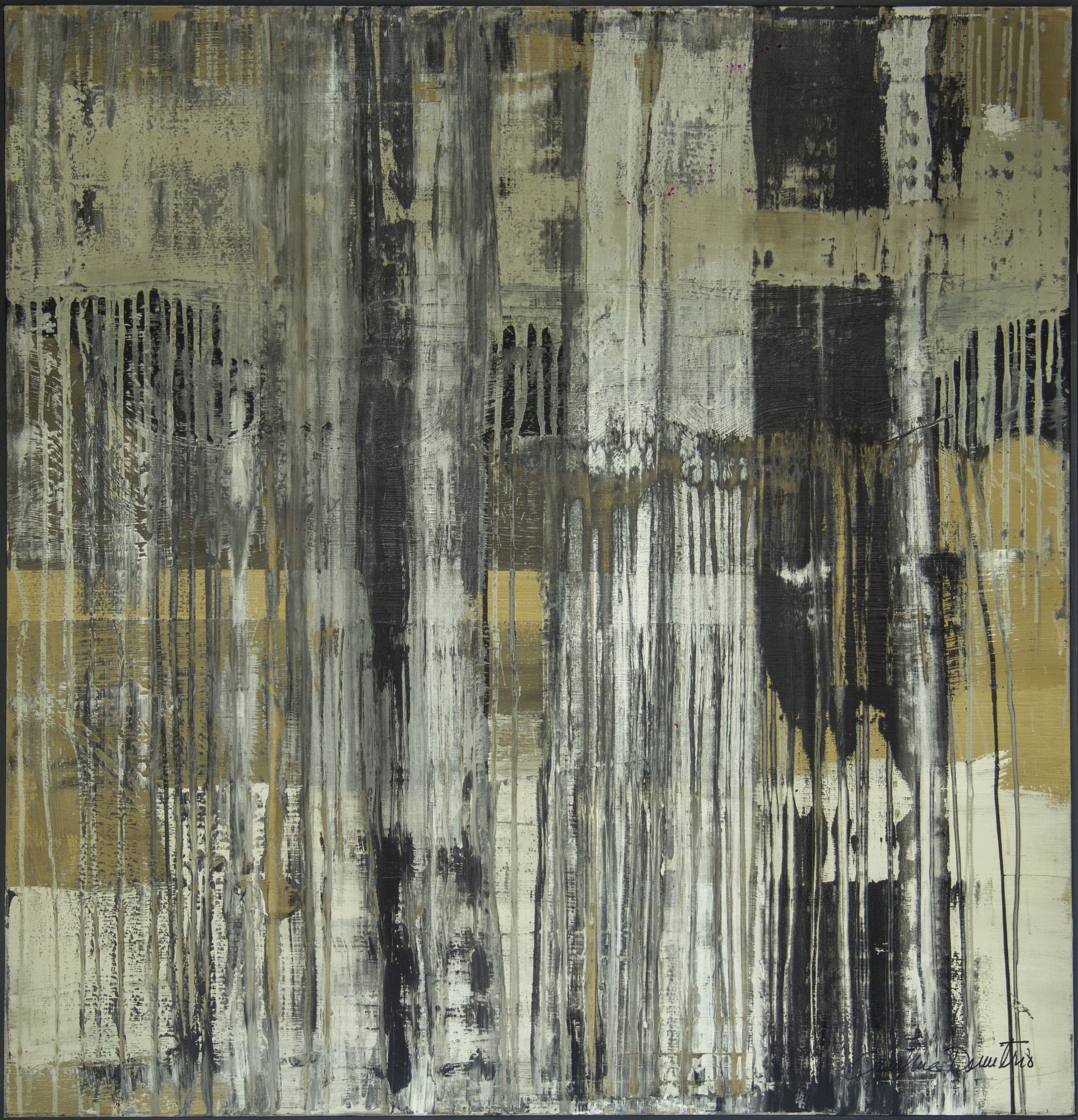 Cristina Demétrio - Abstrato - Acrílica sobre tela - 100x100cm - a.c.i.d e verso - 2018