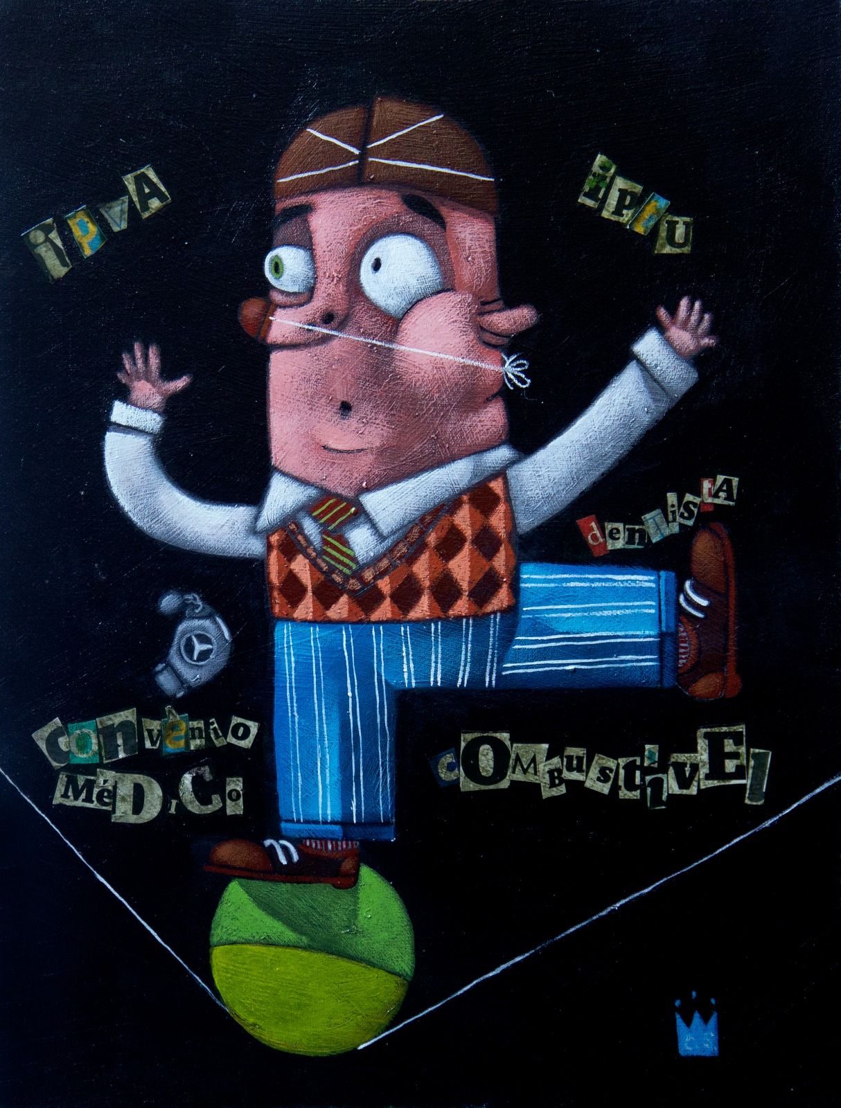 Clayton Silva - Brasileiro - Óleo sobre tela - 40x30cm - a.n.v - 2019