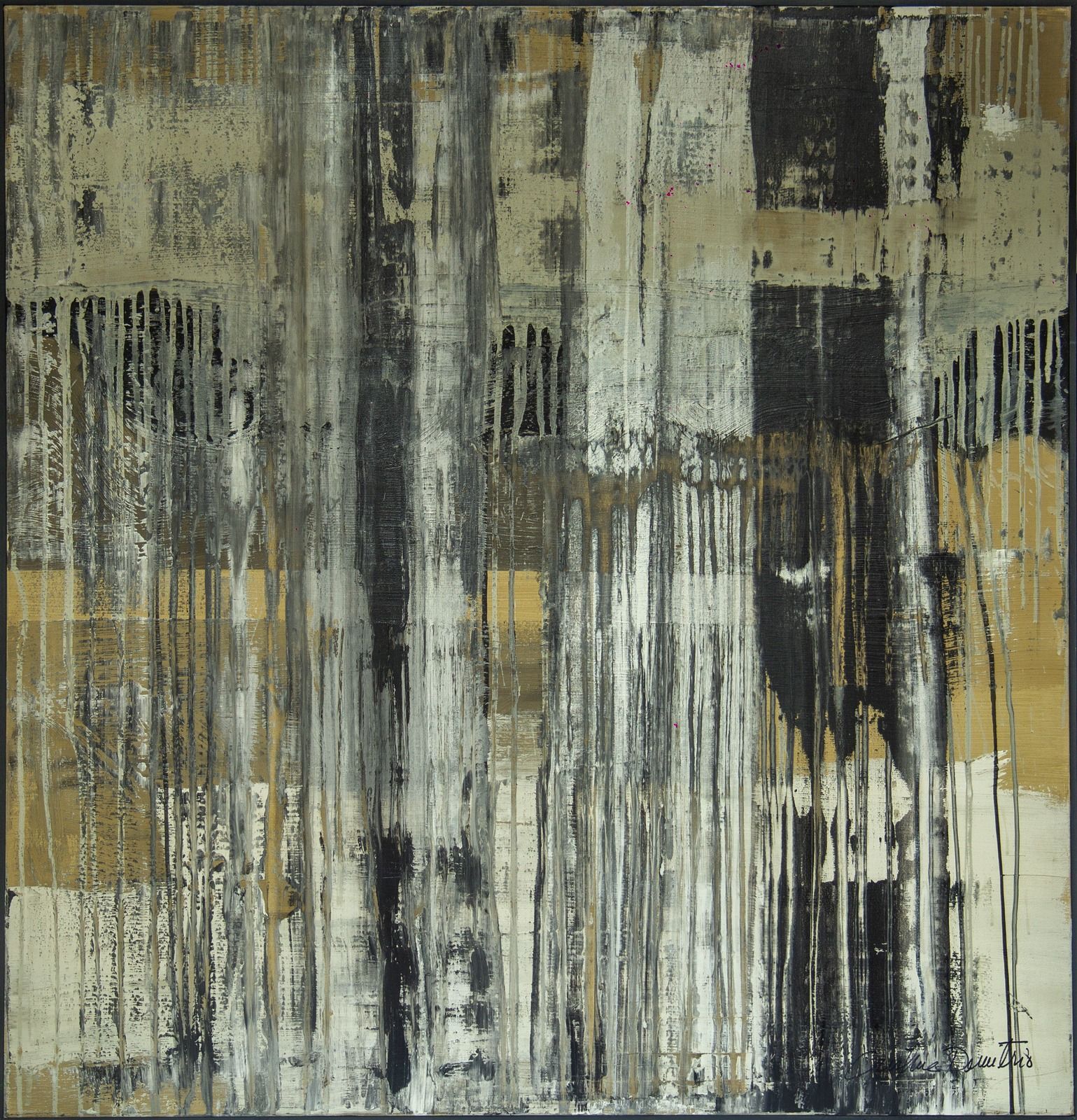 Cristina Demétrio - Abstrato - Acrílica sobre tela - 100x100cm - a.c.i.d e verso - 2018_com_moldura