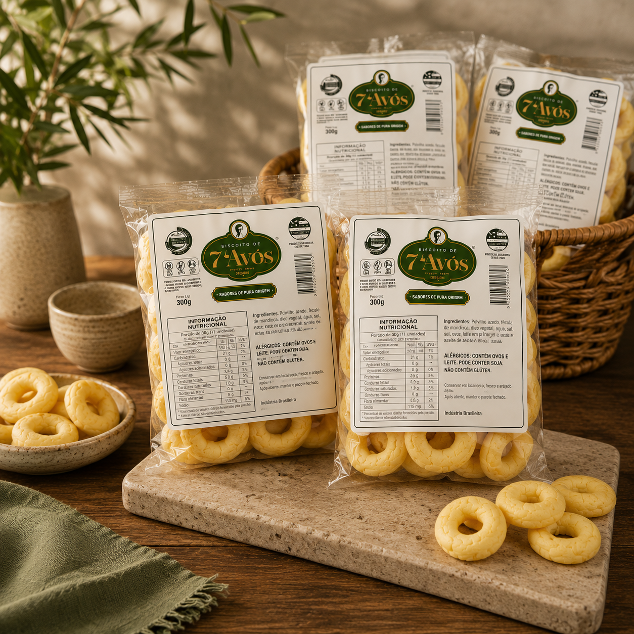 Avó preparando biscoitos na cozinha