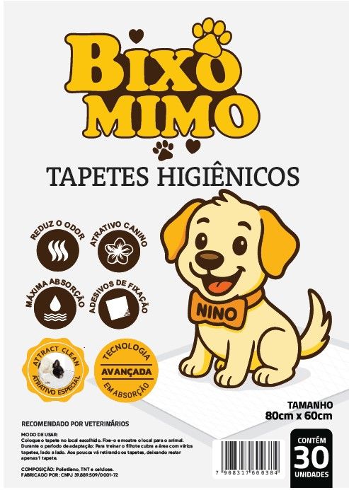 Tapete Higiênico Premium Bixo Mimo 60cm x 55cm