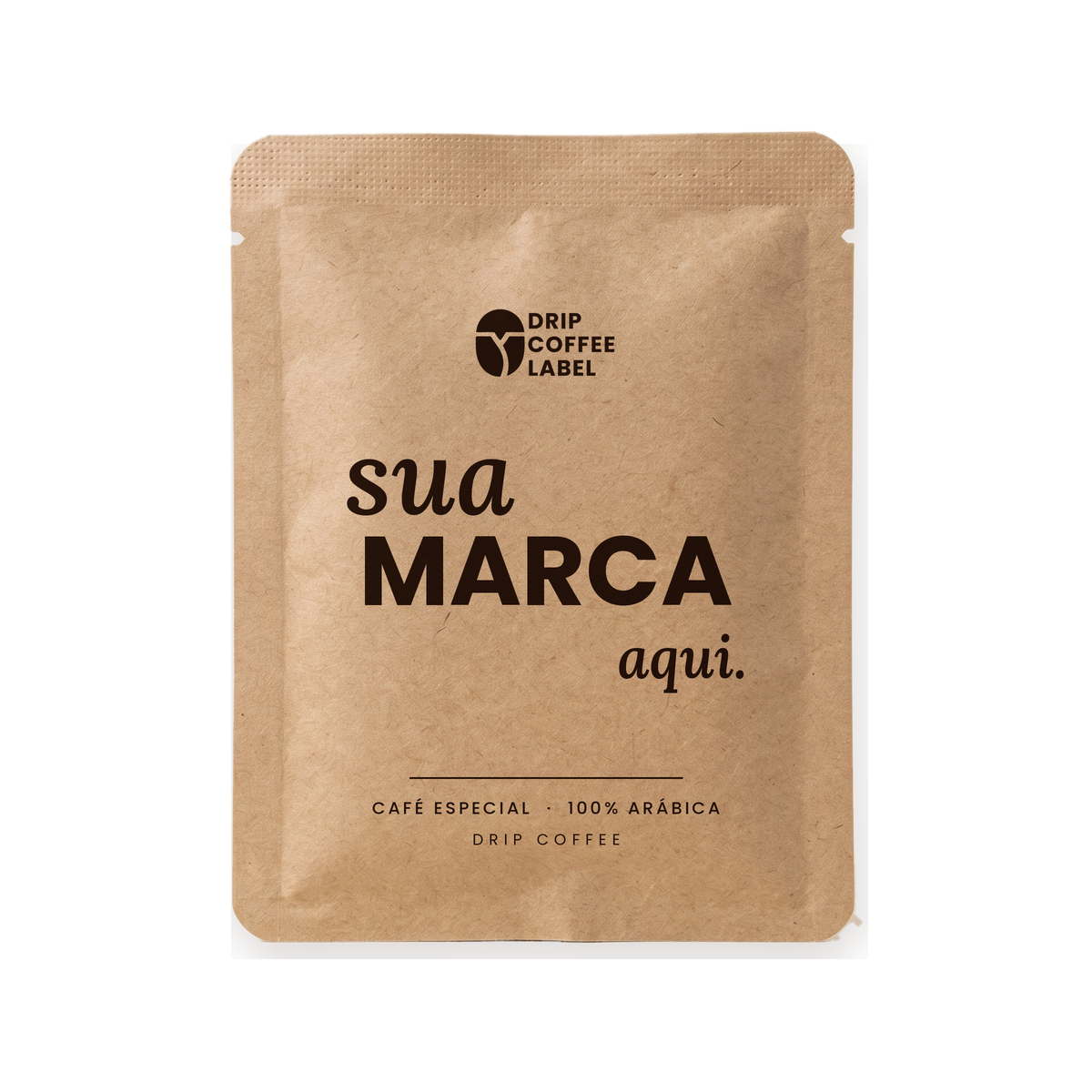Drip Coffee Label | Café personalizado Sachê Kraft 50 Unid. 10x12cm