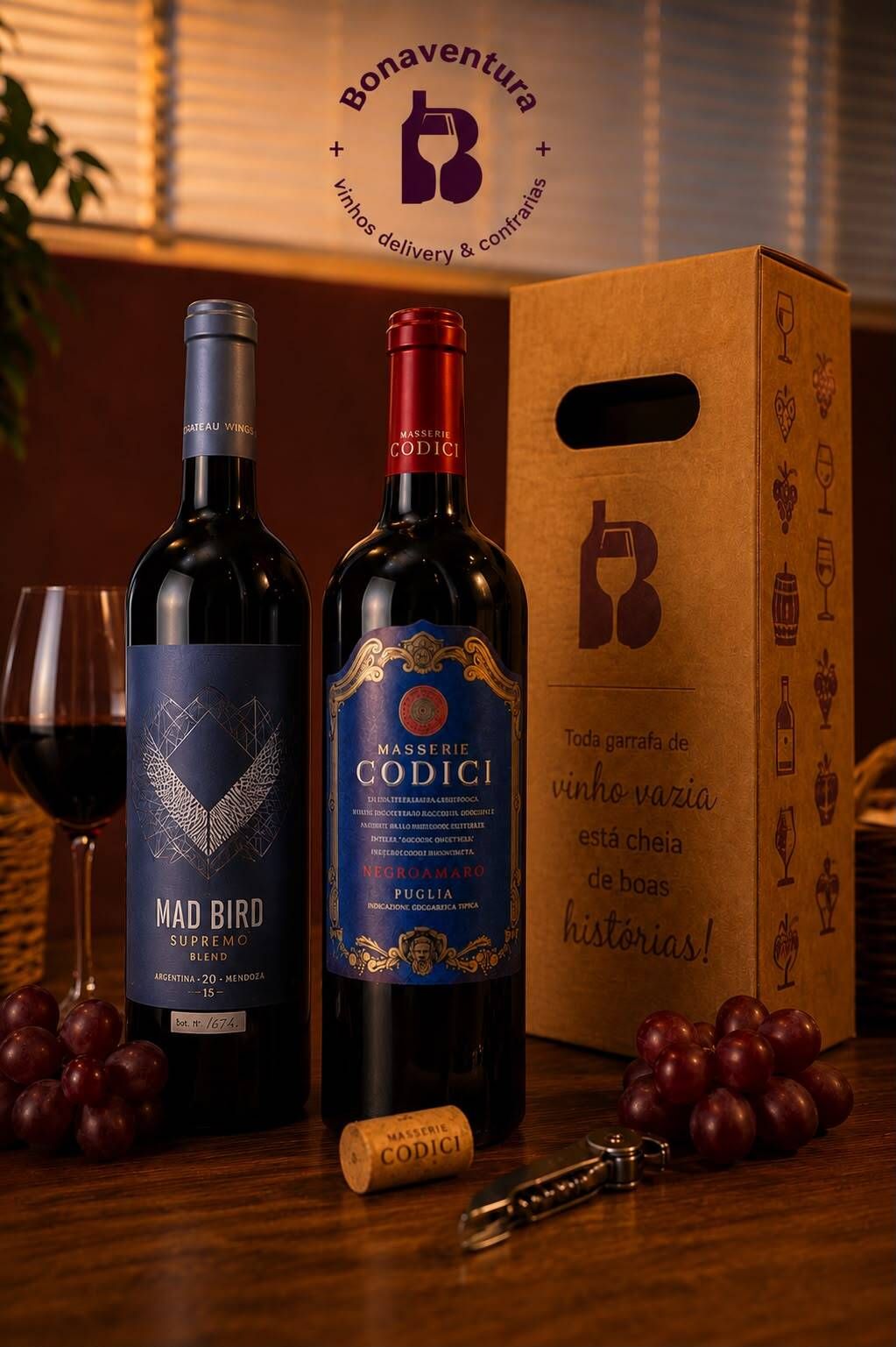 Seleção de vinhos Bonaventura