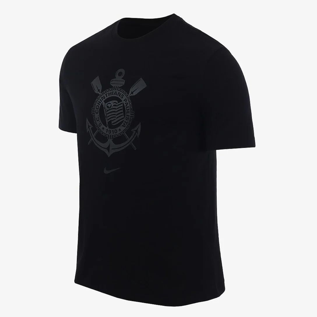 Camisa Corinthians Nike – Casual Preta Masculina (Black On Black)
