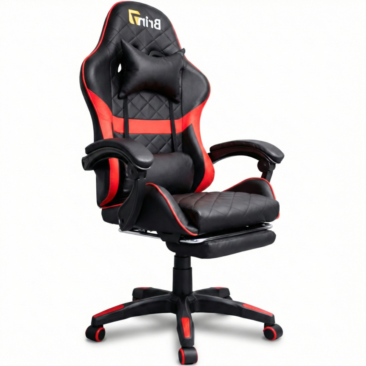 Cadeira Gamer Brin7 Couro Sintético Preto/Vermelho