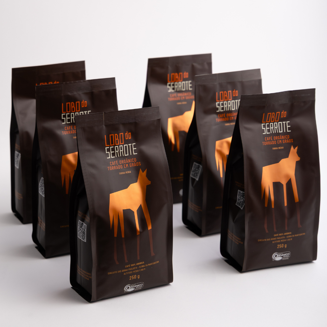 Kit com 6 Cafés em Grãos Especiais Orgânicos 100% Arábica