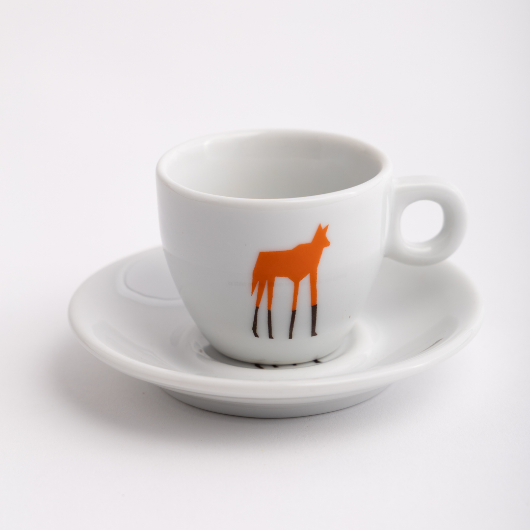 Xícara e Pires de Porcelana | Edição limitada Lobo do Serrote