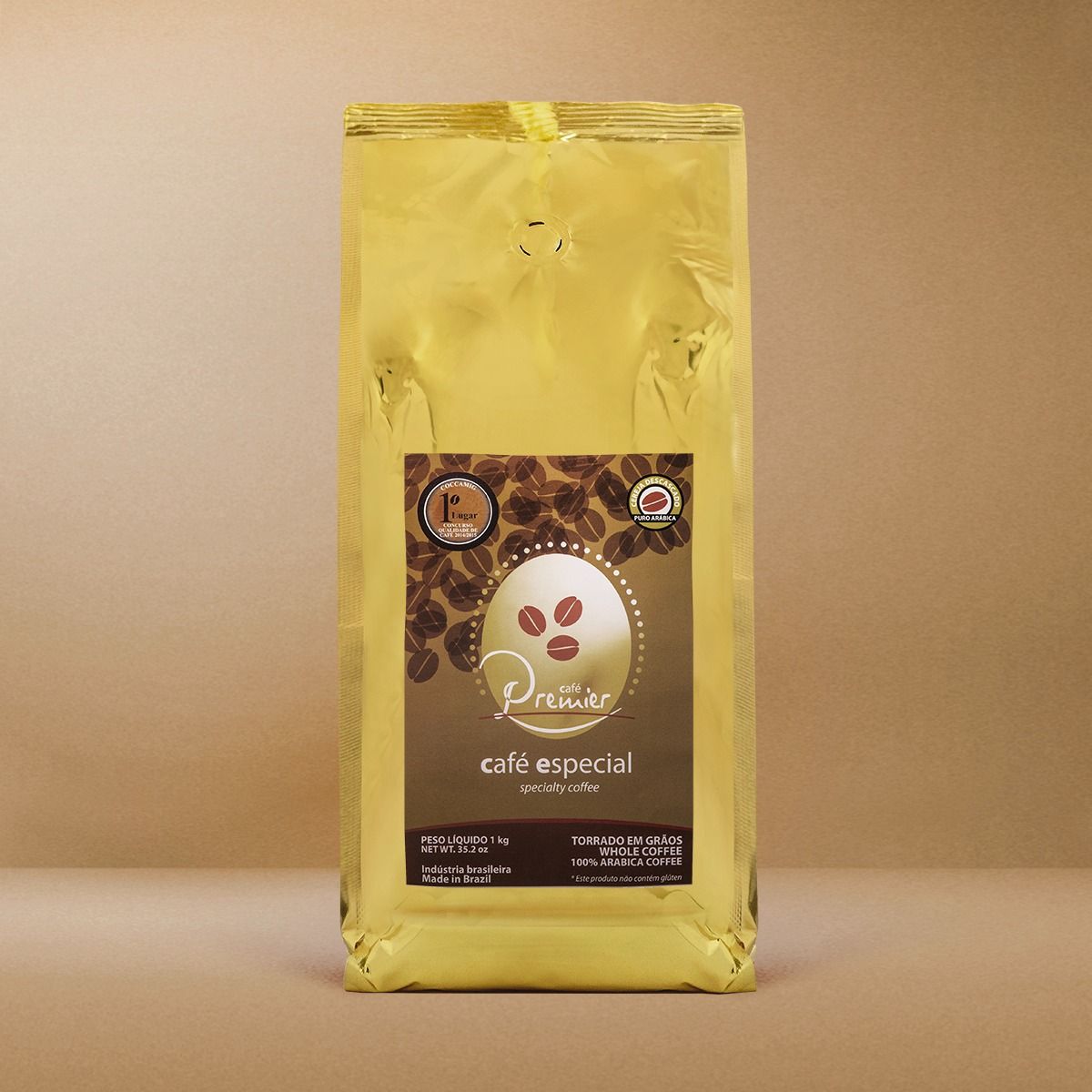 Café Premier Especial em Grãos 1kg – 100% Arábica, Torra Média