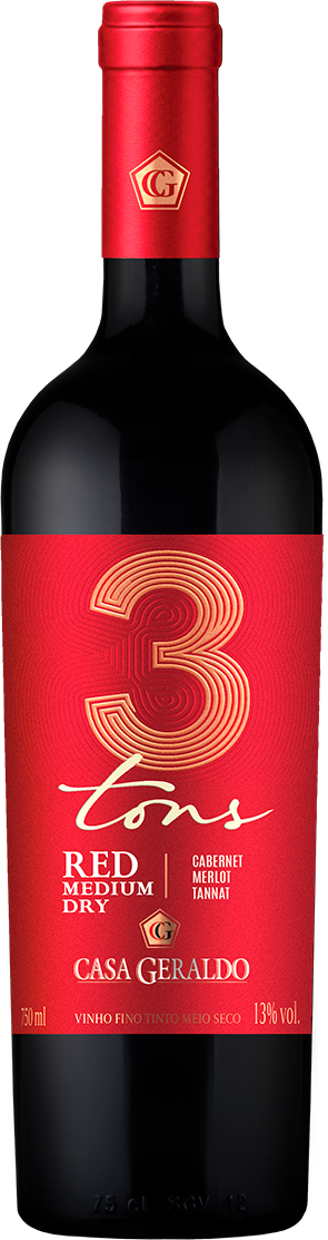 Red Blend Três Tons Meio Seco 750ml