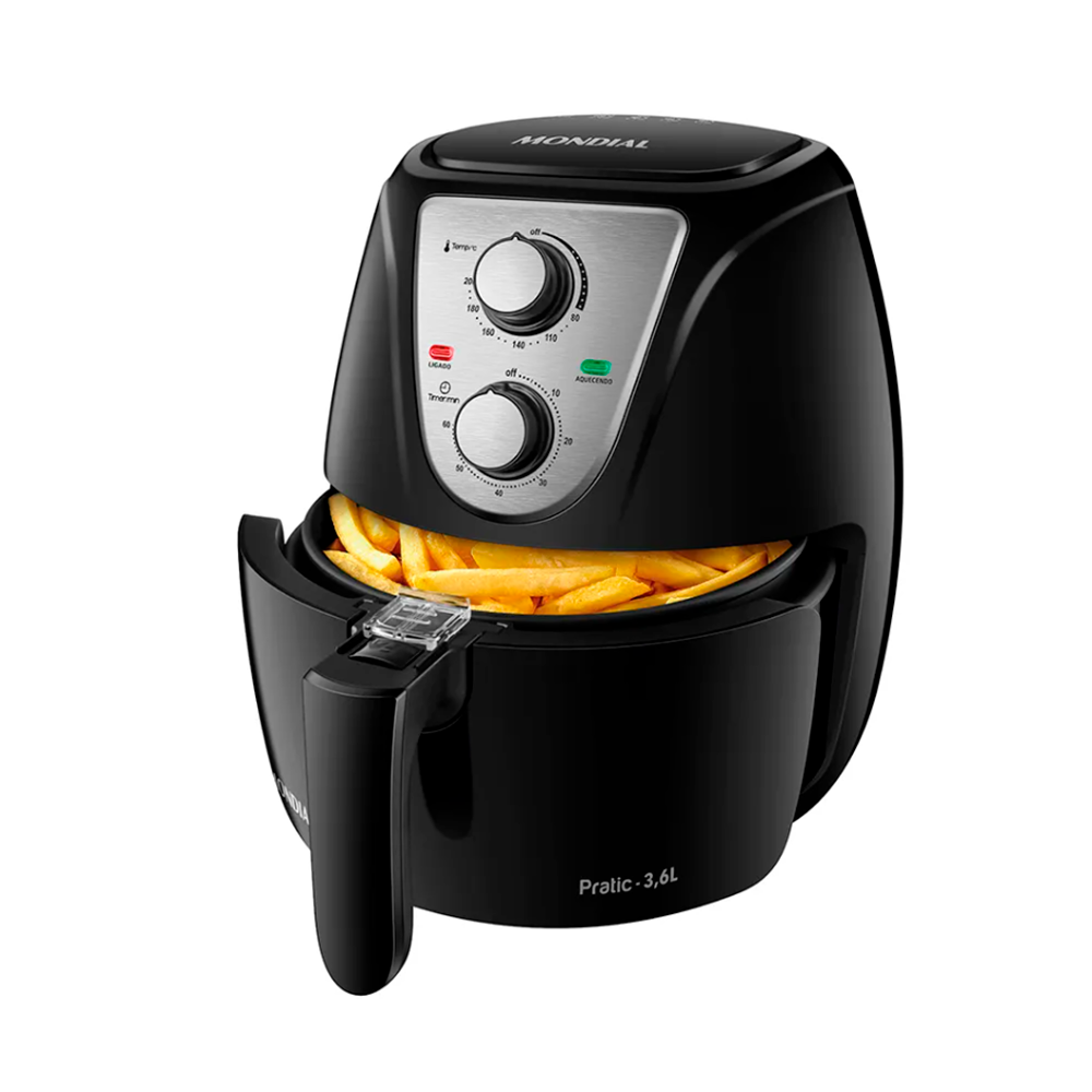 Air Fryer 3,6L AF-36 Pratic 1500W 220V Preto/Inox Mondial 