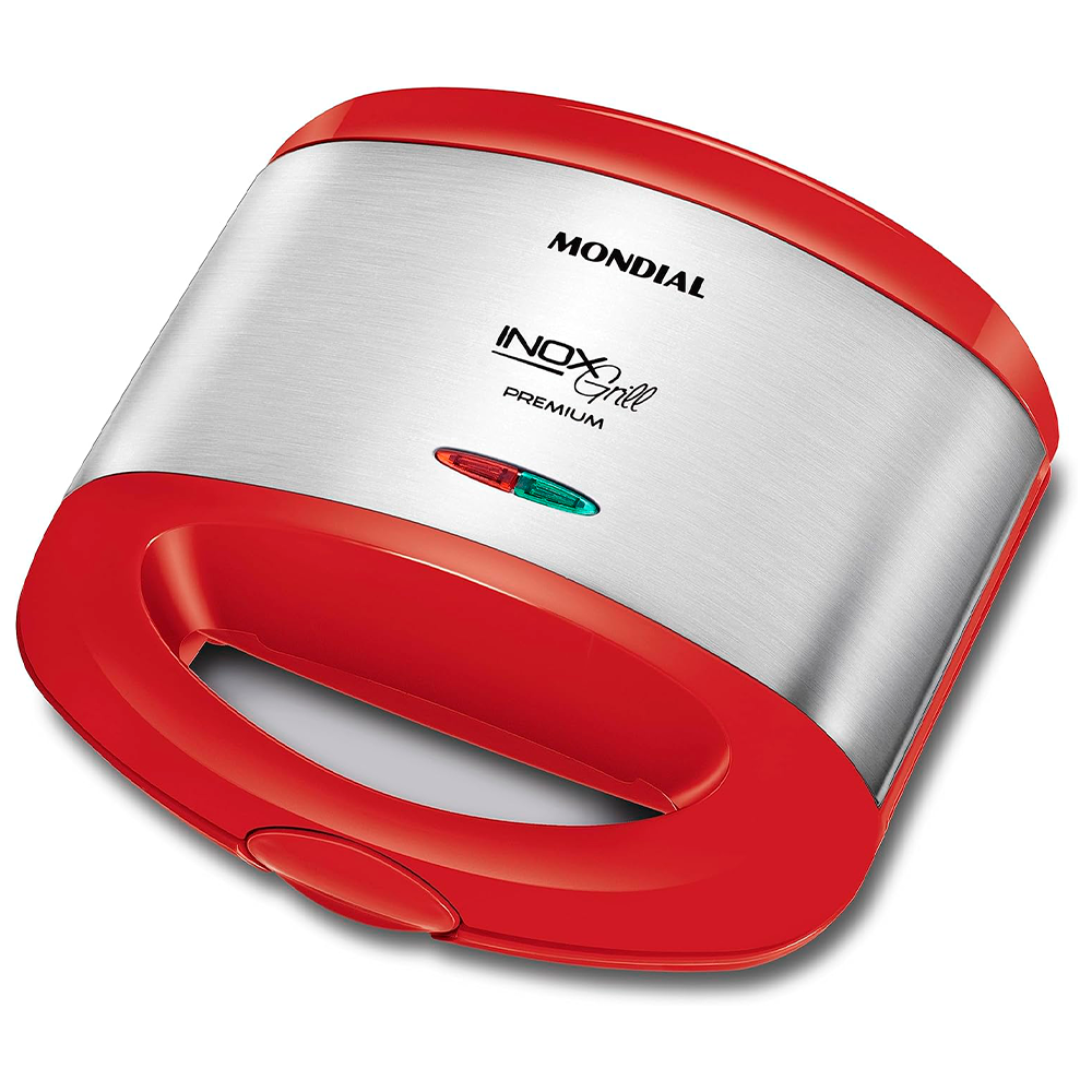 Sanduicheira S-19 800W Vermelho/Inox Mondial