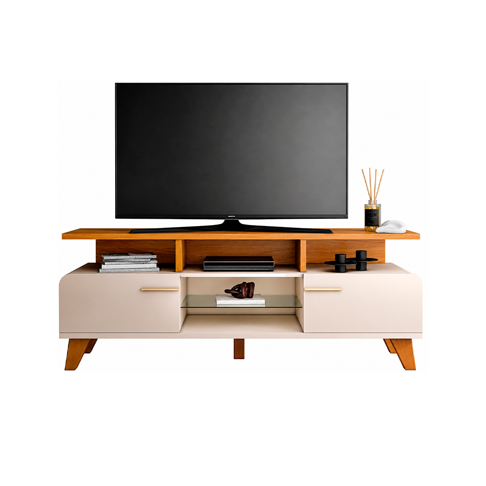 Bancada Essenza 1.6 Off White/Cinamomo Hb Moveis