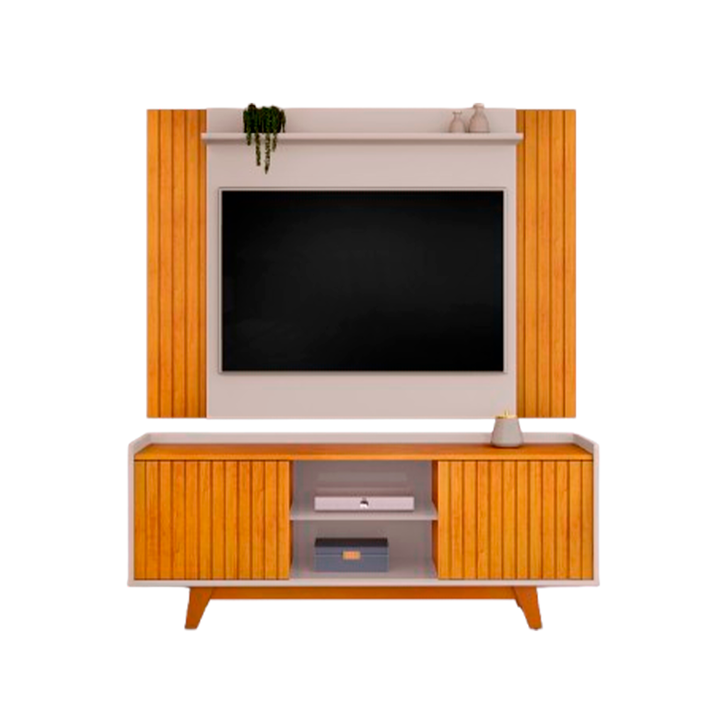 Rack Flat com Painel Trend Cedro/Bali DJ Moveis