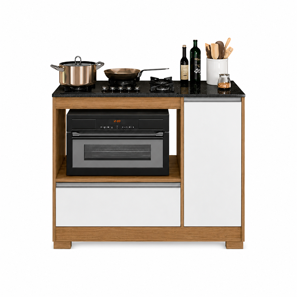 Balcão Cooktop NT 3050 Freijo Trend Branco New Notável