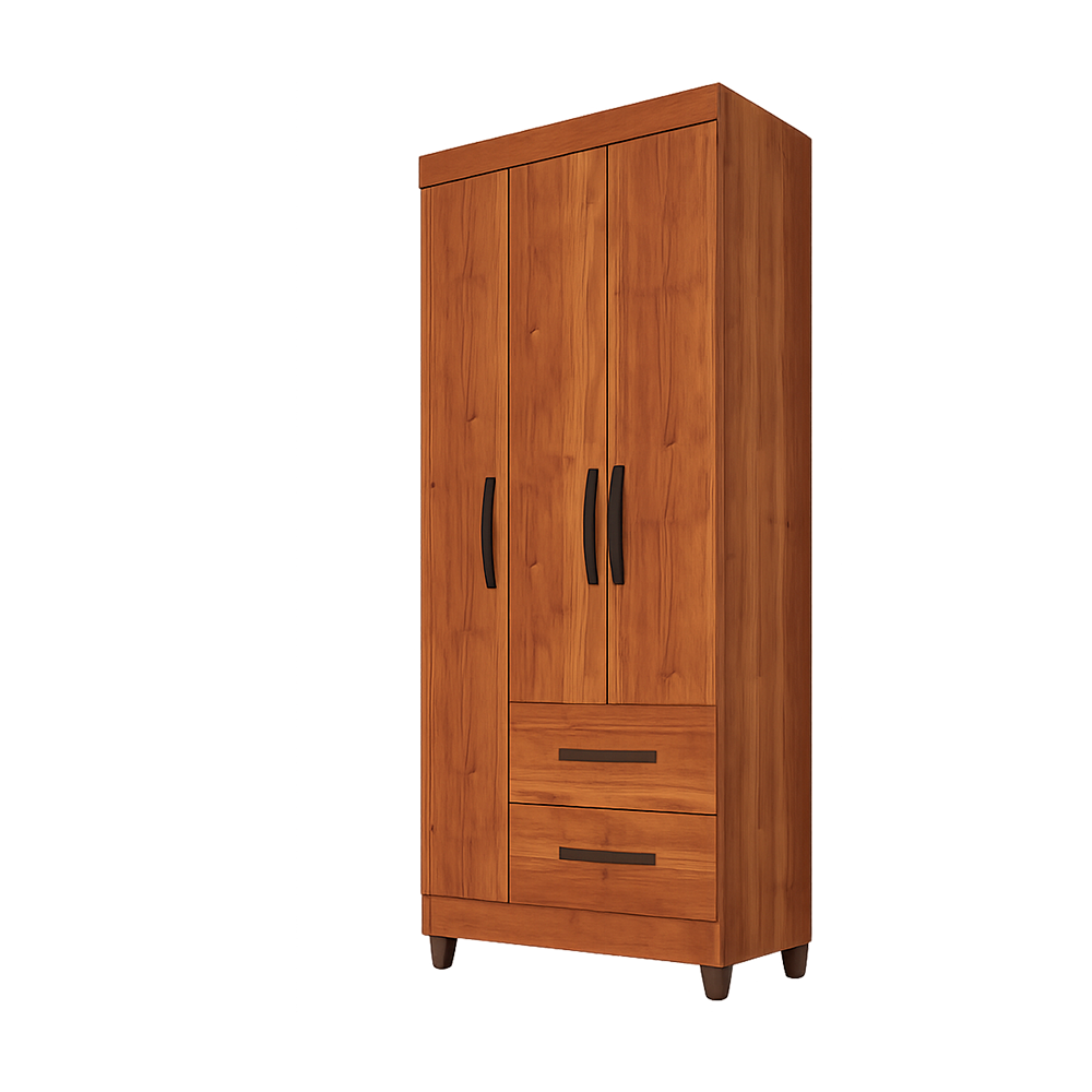 Roupeiro 3P Estrela Premium C/4 Pés S/Esp Branco Salleto