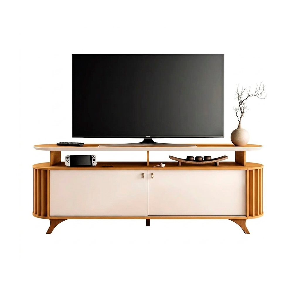 Bancada Alba 1.8 Cinamomo/Off White HB Moveis