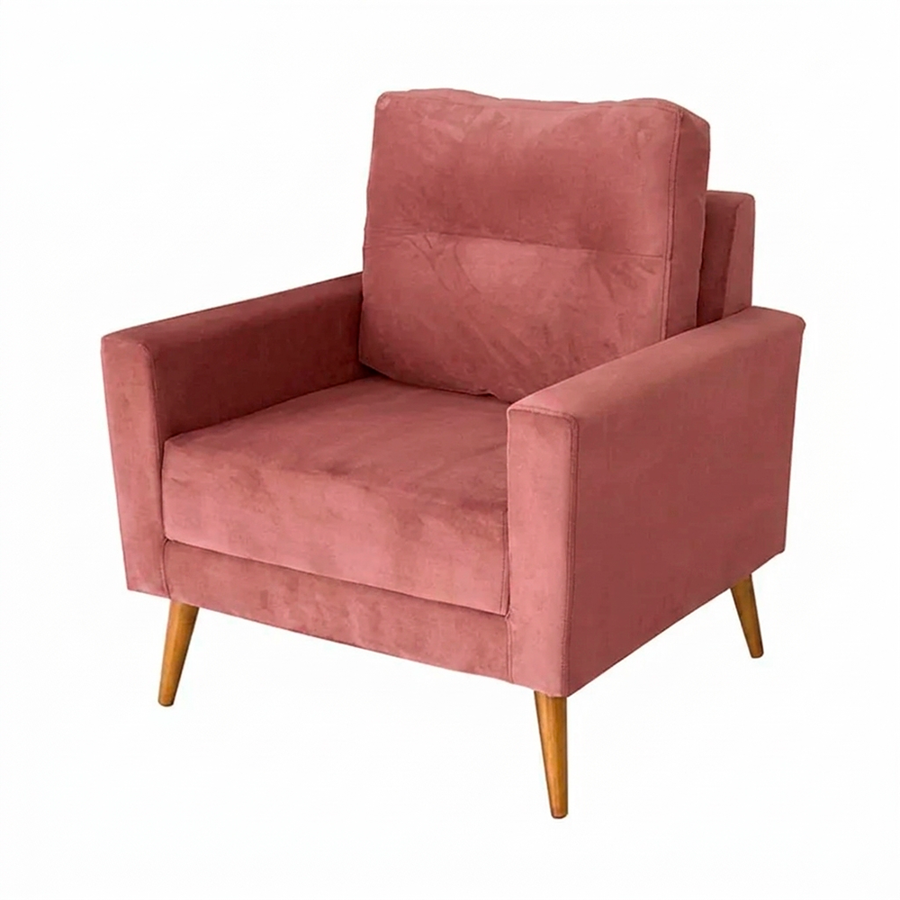 Poltrona Europa Premium Veludo Rose T03 Jw Estofados