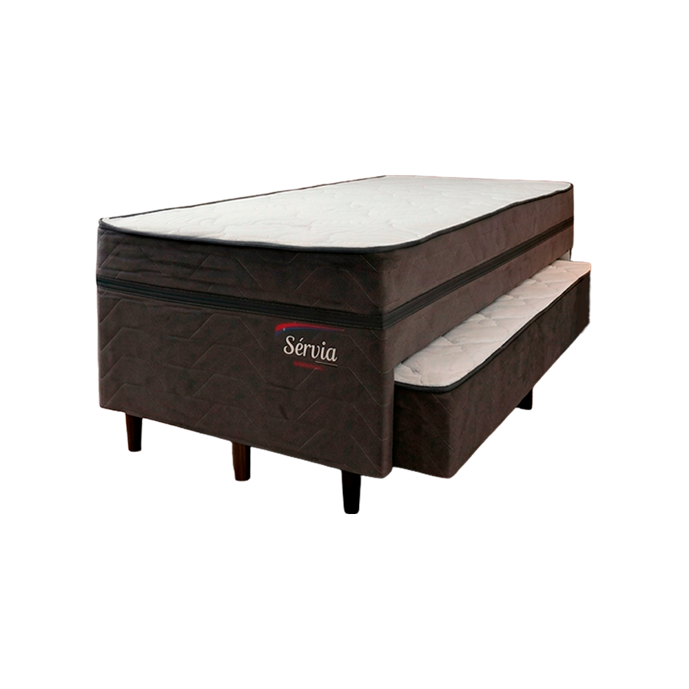 Unibox Servia Molas Ensacadas com Auxiliar Solteirão King 108x52 Titanio 