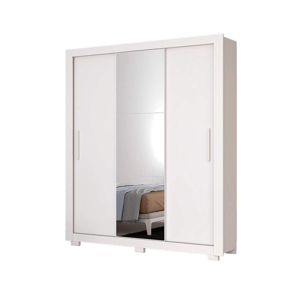 Roupeiro 3P Apollo Espelho Branco Josan