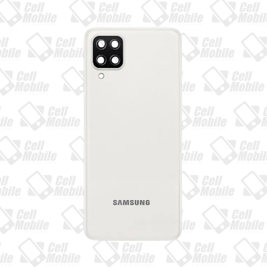 TAMPA SAMSUNG A12 BRANCO COM LENTE