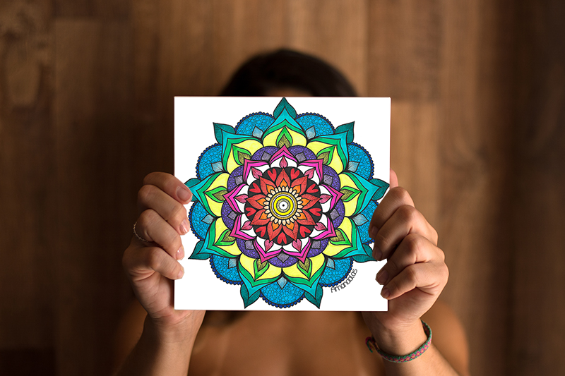 Mandala Coração Impresso 