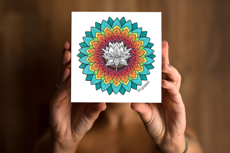 Mandala Flor de Lótus Impresso 
