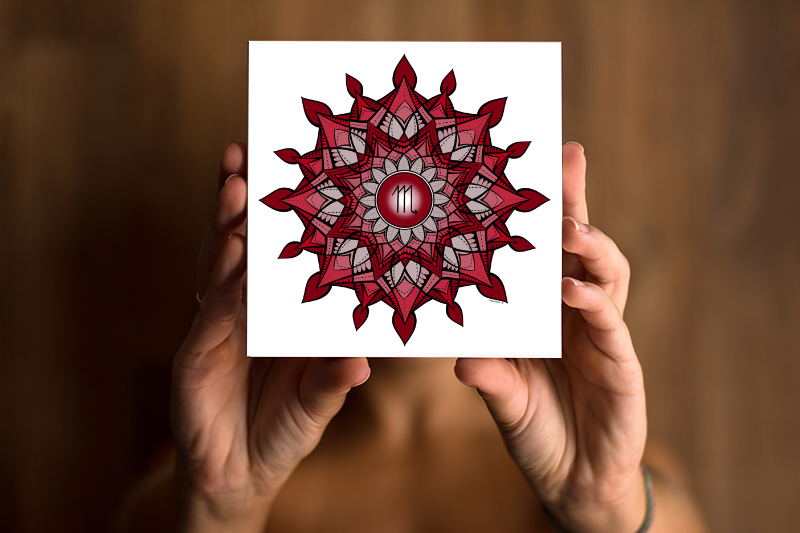 Mandala Signo Escorpião Impresso 