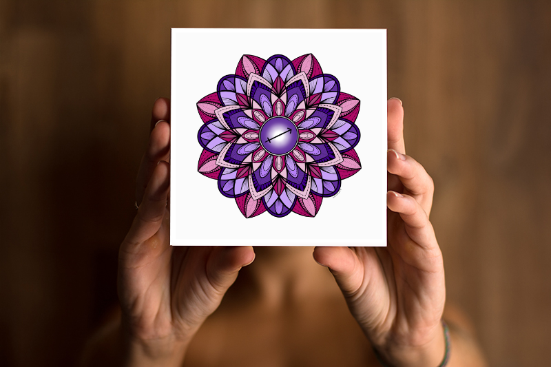 Mandala Signo Sagitário Impresso 