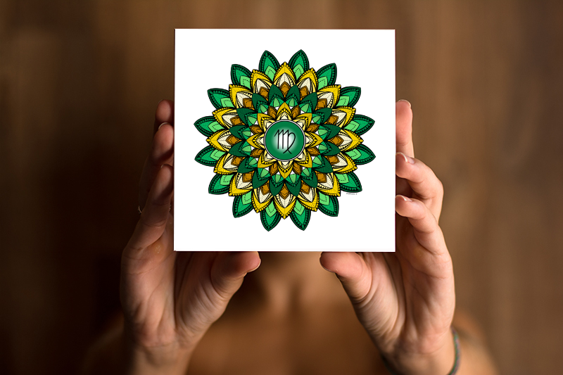 Mandala Signo Virgem Impresso 