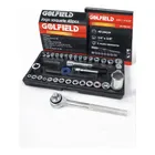 Jogo De Soquete Catracada Premim 40 Peças Golfield 1/4 3/8