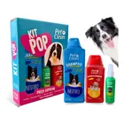 Kit Shampoo Condicionador Perfume Cães Banho Pet Clean Pop