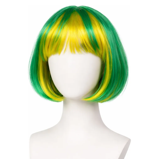 Peruca Chanel Verde Amarela Copa Do Mundo Brasil Torcedor