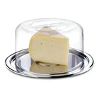 Queijeira Inox Com Tampa Acrílica Porta Queijo
