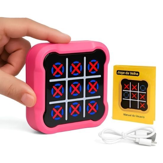 Jogo Da Velha Eletrônico Portátil Touch 3 Em 1 Fansikids Estratégia