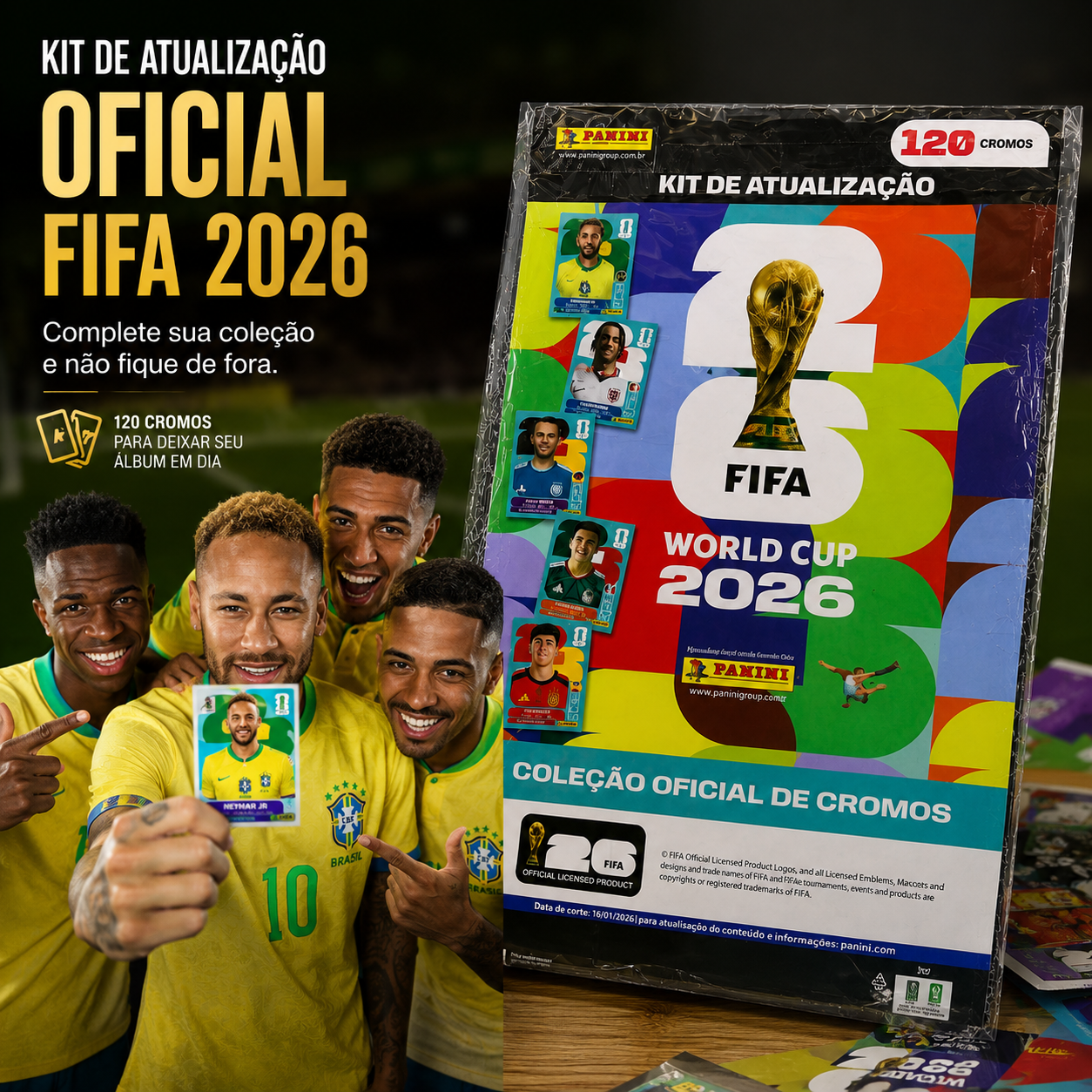 Kit de Atualização Oficial de Figurinhas Copa do Mundo da FIFA 2026™ | 120 Figurinhas Panini