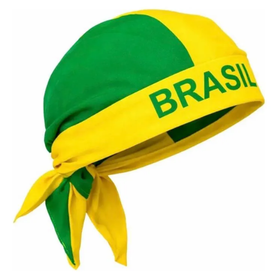 Bandana Brasil Copa Do Mundo E Eventos - Tecido Confortável