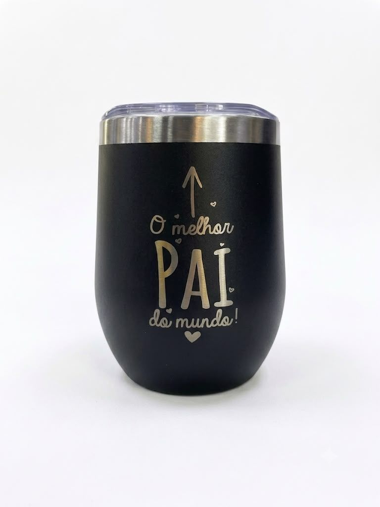 Copo Térmico Cuia -"Melhor Pai do Mundo" 350ml com Tampa