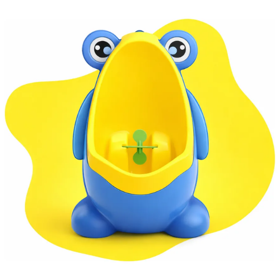 Mictório Infantil Sapinho Parede Para Desfralde Fácil Menino AZUL/AMARELO