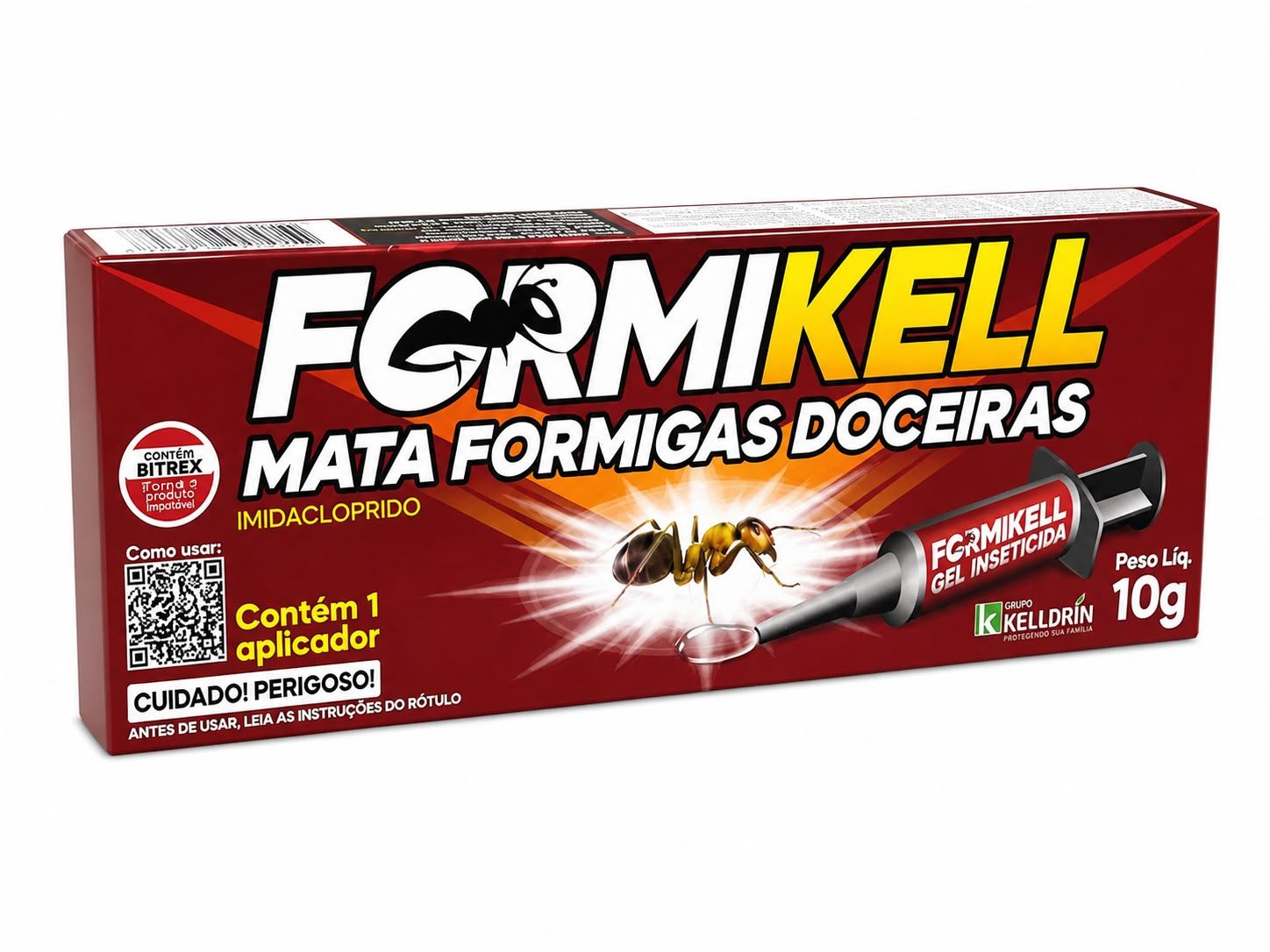 Gel Mata Formigas Doceiras Formikell 10g com Aplicador – Inseticida em Gel Imidacloprido