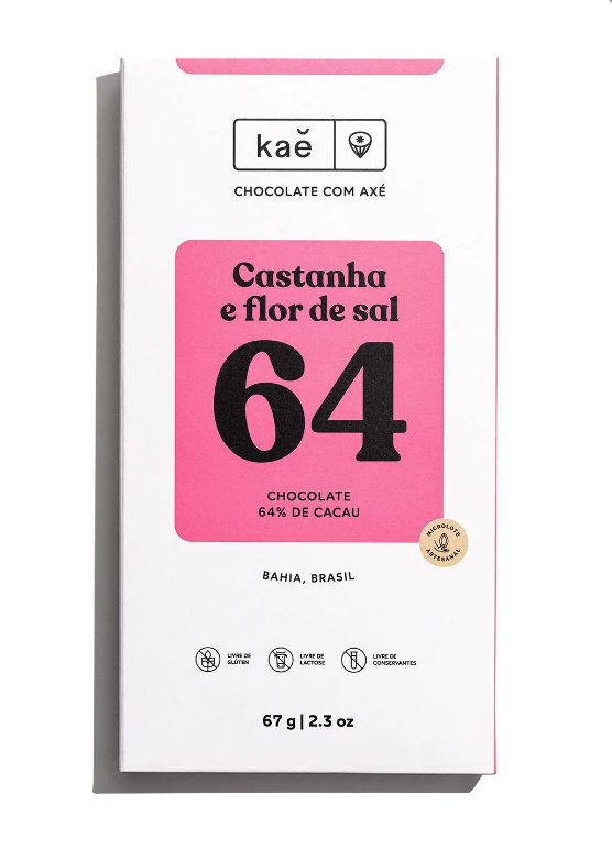 Barra 64% Castanha com Flor de Sal