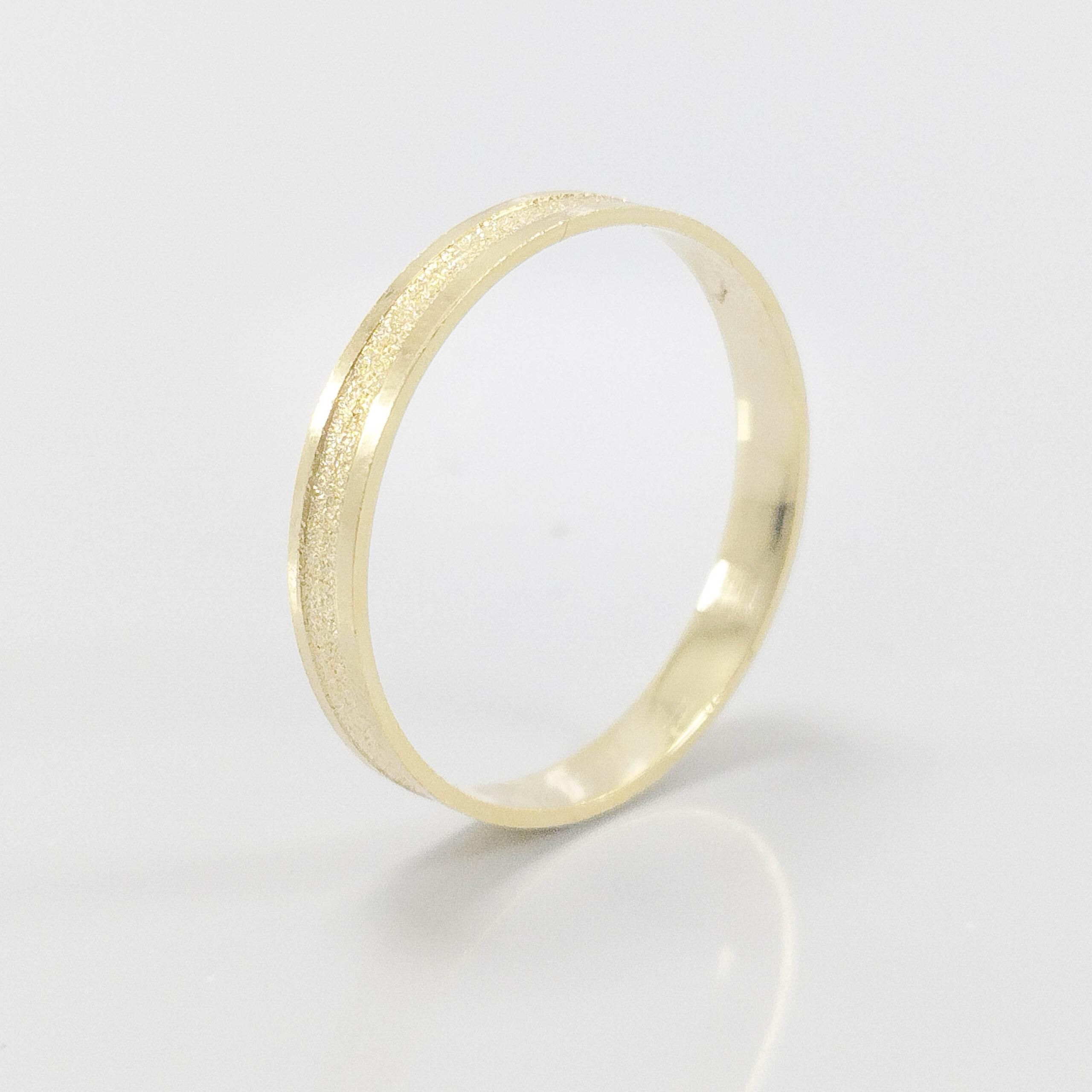 Aliança de Casamento 3mm Com Canal Diamantado Ouro 18k (Unidade)