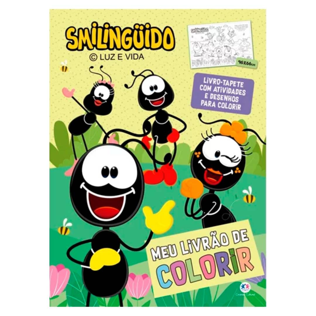Livro tapete Smilinguido - Meu livrão de colorir